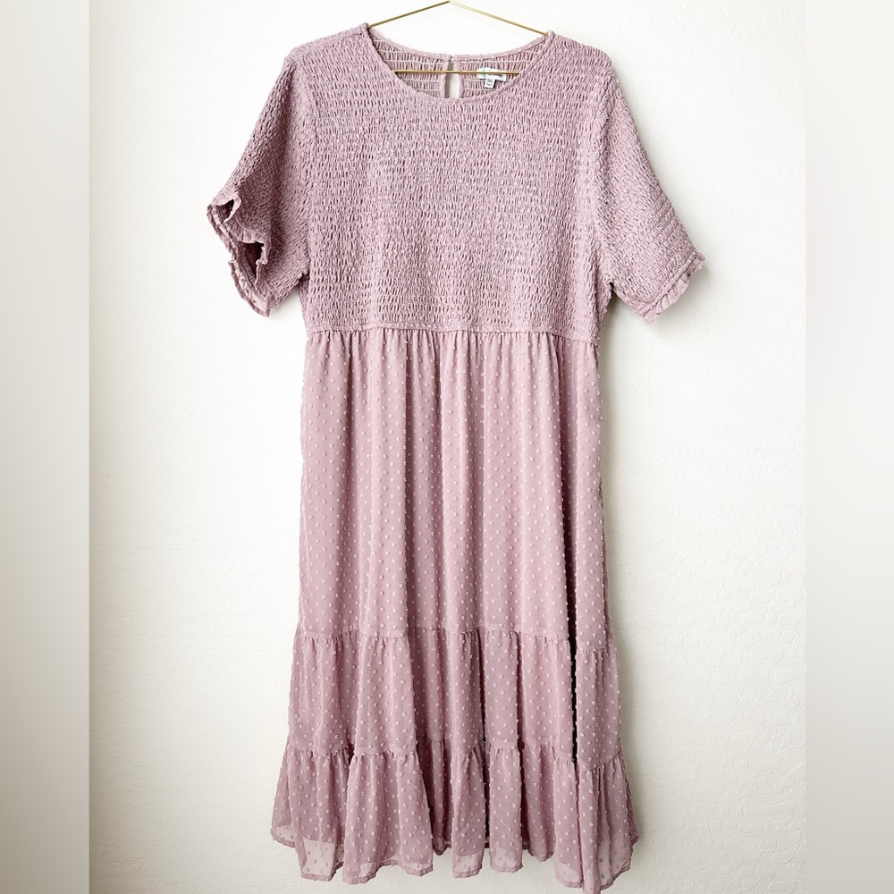 Women’s plus size spring midi dress - kervology 3x